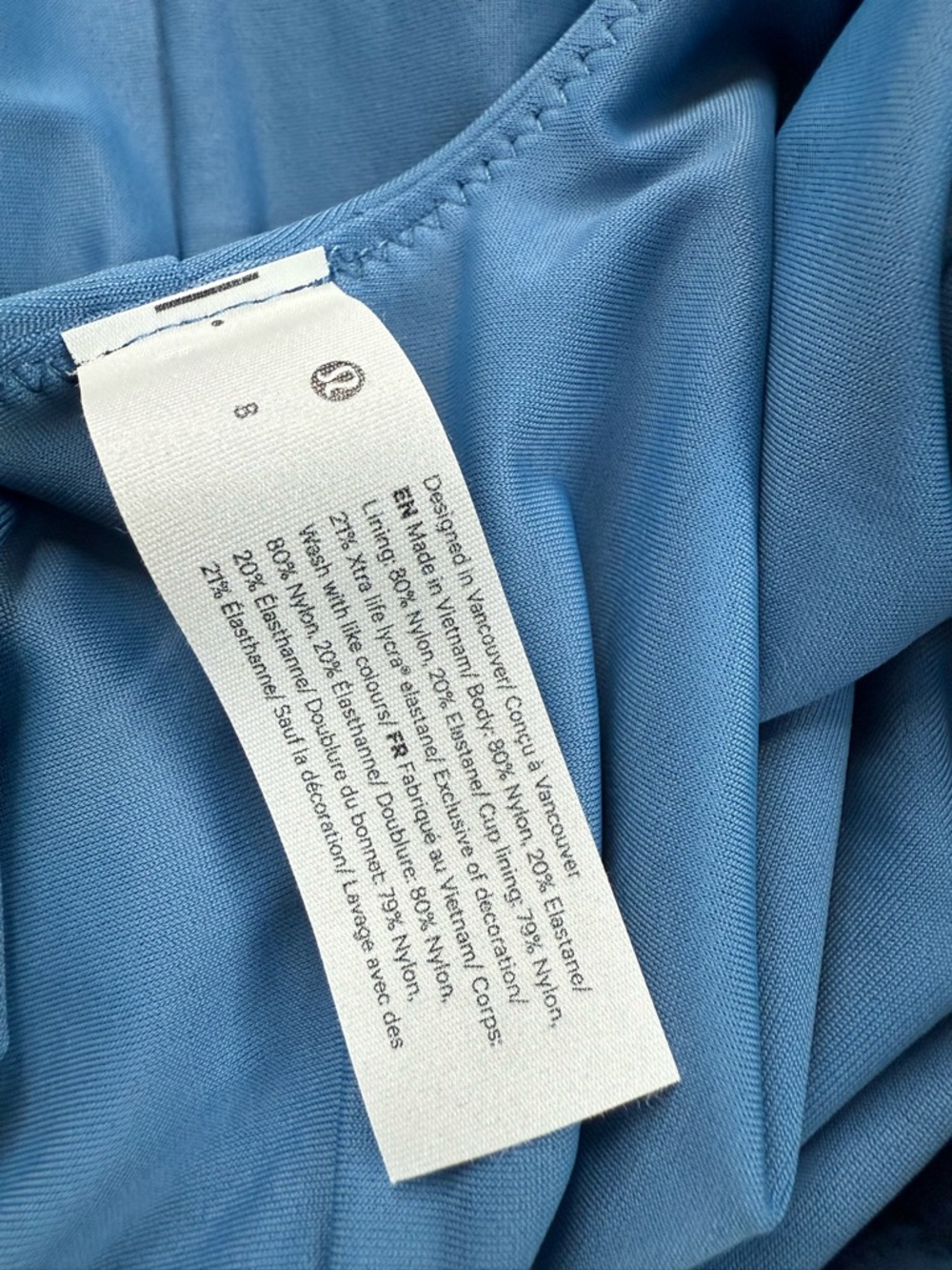 Lululemon Waterside V-Neck One Piece Swimsuit Blue Size 8 NWT - Picture 7 of 8